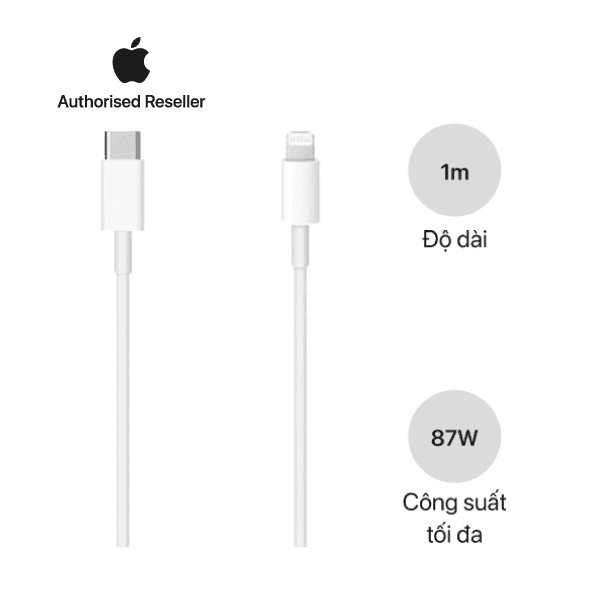 Cáp sạc Apple USB-C sang Lightning (1m) Chính Hãng