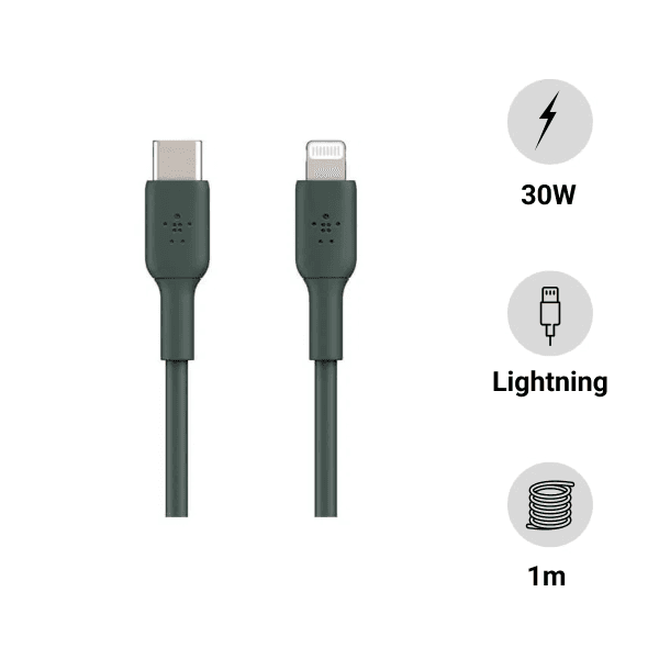 Cáp sạc C - Lightning 1m vỏ nhựa 30W Belkin
