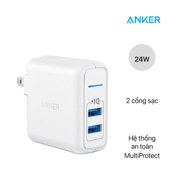 Adapter củ sạc Anker PowerPort Elite 2, 24w - A202 - ảnh 4