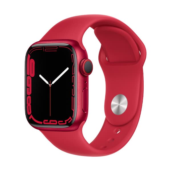 Apple Watch Series 7 45mm (GPS) Viền nhôm - Dây cao su Chính Hãng (VN/A)-Màu đỏ