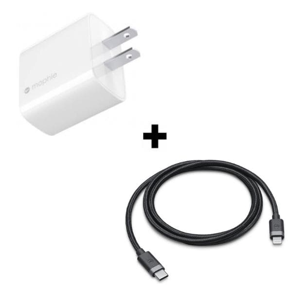 Bộ Combo cáp sạc Mophie 30W Lightning-Màu đen