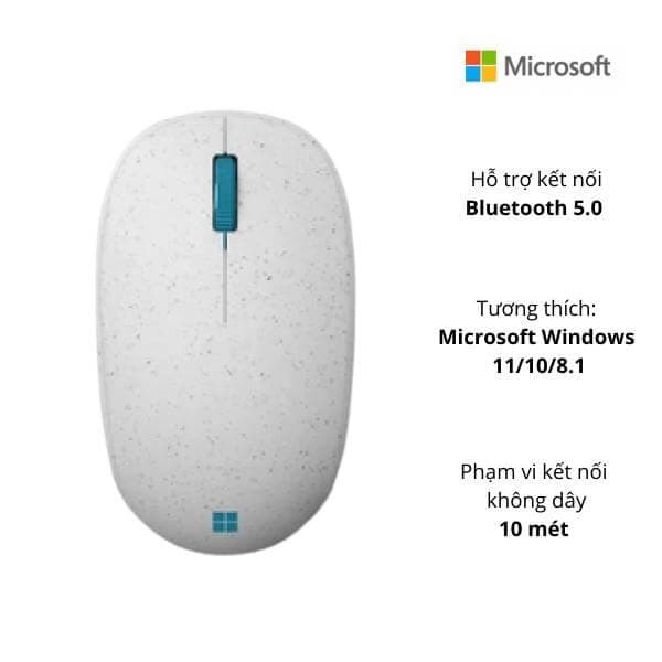Chuột không dây Ocean Plastic Microsoft-Màu trắng - ảnh 2