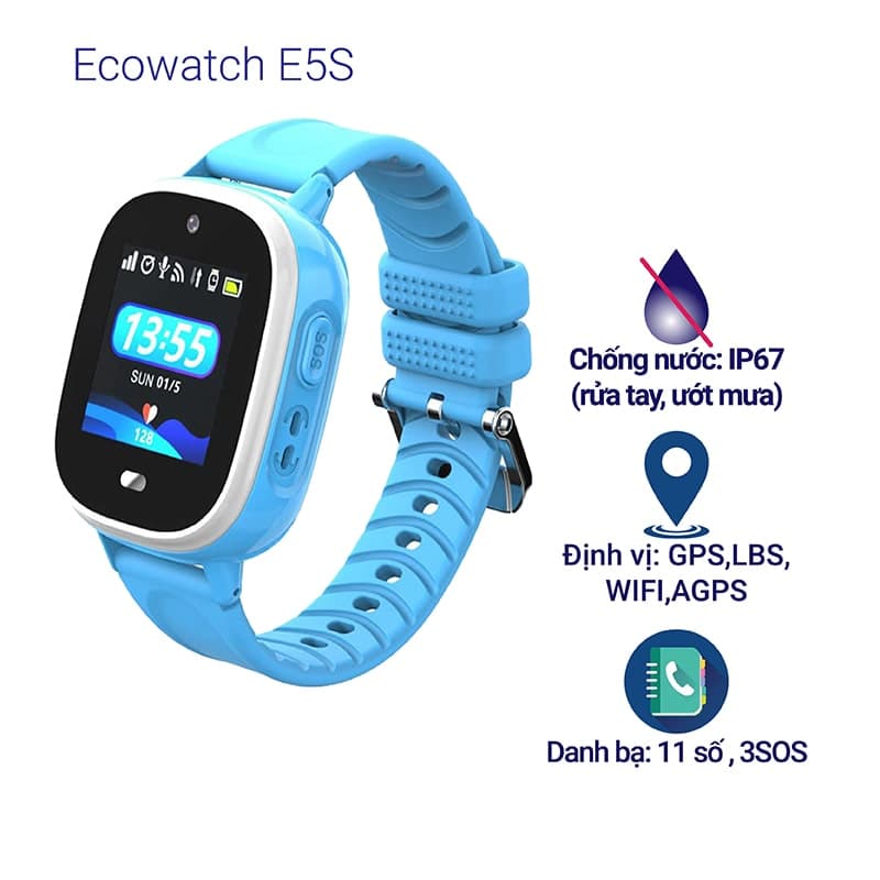 Đồng hồ định vị trẻ em Ecowatch E5S - ảnh 1