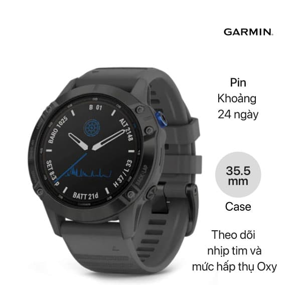 Đồng hồ thông minh Garmin Fenix 6 Pro Solar