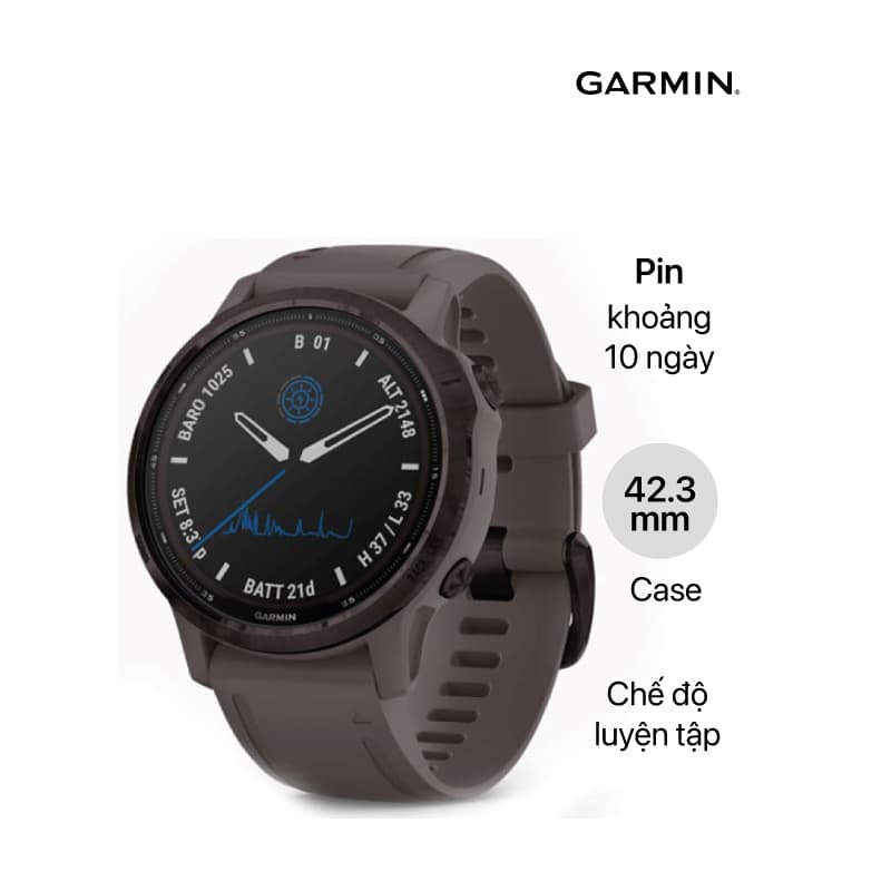 Đồng hồ thông minh Garmin Fenix 6s Pro Solar - ảnh 1