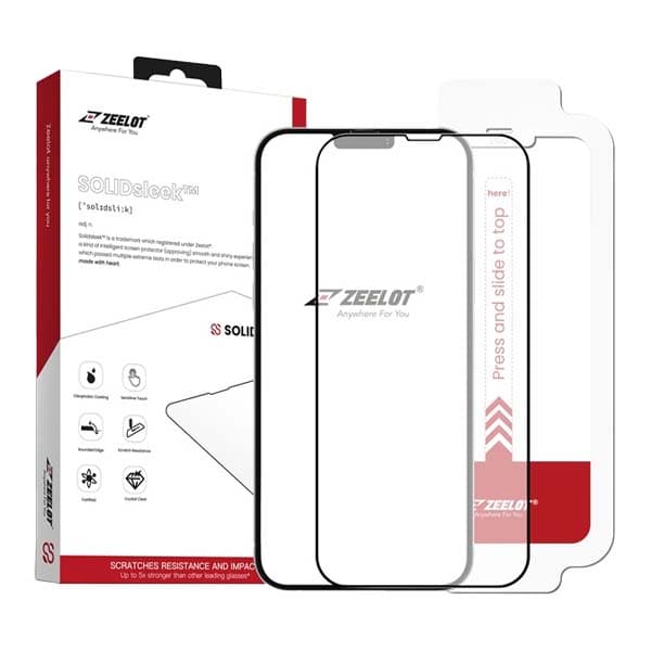 Miếng dán cường lực iPhone 13 Pro Max Zeelot Solidsleek (Chống nhìn trộm)-Trong suốt