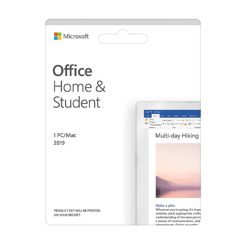 Phần mềm Microsoft Office Home and Student 2019 English APAC EM Medialess P6-Gói 1