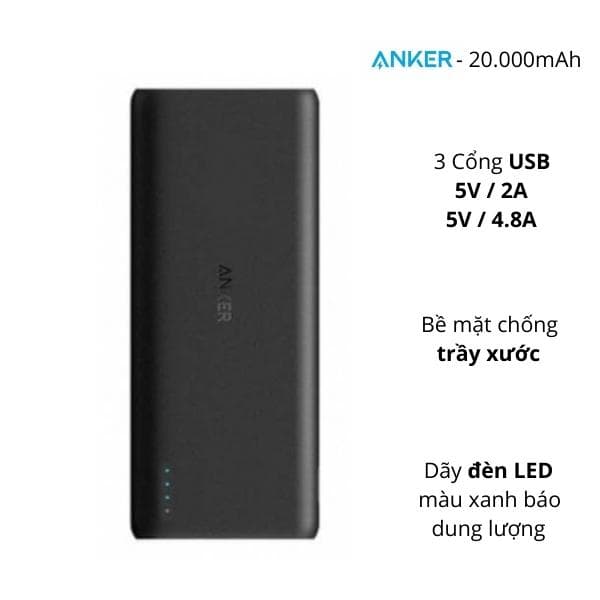 Pin sạc dự phòng Anker PowerCore 20.000mAh - ảnh 1