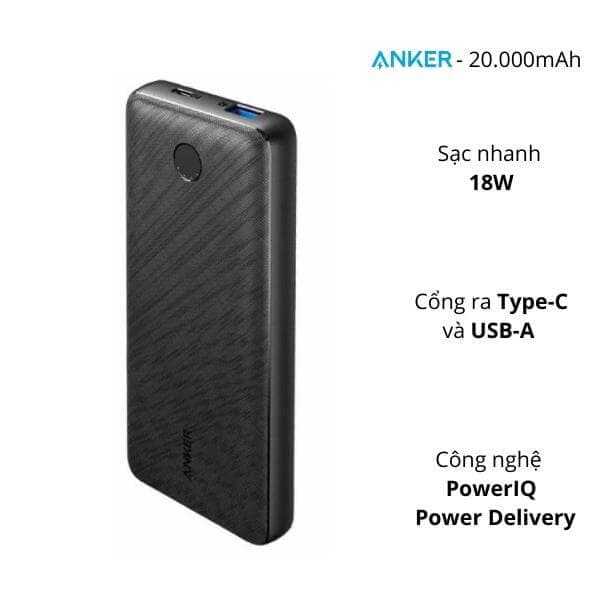 Pin sạc dự phòng Anker PowerCore Essential 20000mAh