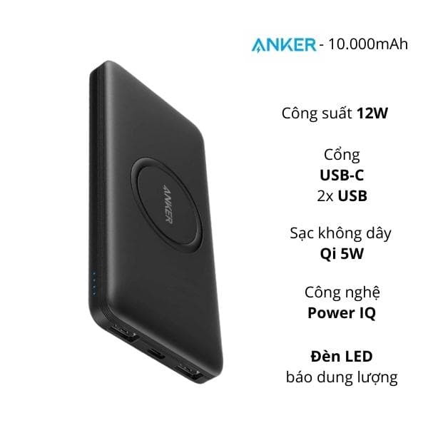 Pin sạc dự phòng Anker PowerCore III 10.000mAh