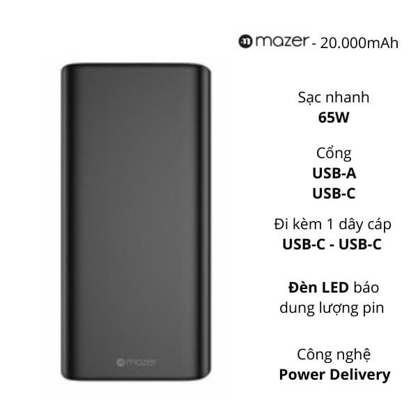 Pin sạc dự phòng Mazer Infinite.BOOST ULTRA.POWER