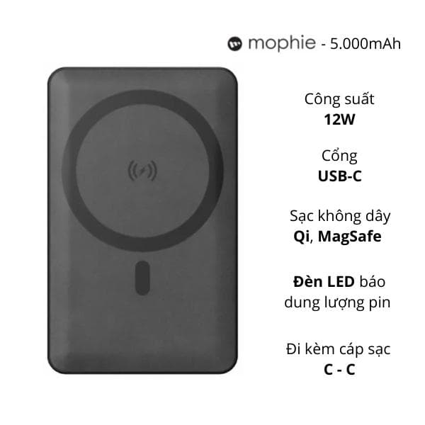 Pin sạc dự phòng Mophie Snap+ Juice Pack Mini 5000mAh - ảnh 2