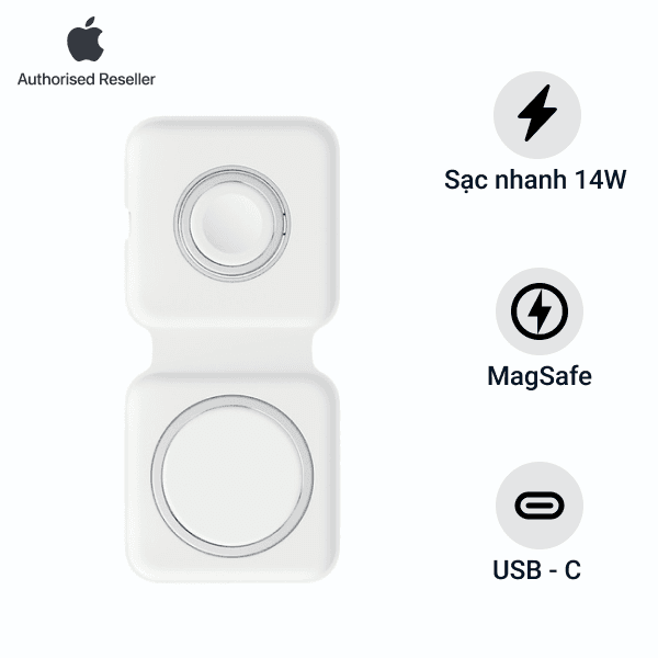 Đế sạc không dây Apple MagSafe Duo Chính hãng-Màu trắng - ảnh 1