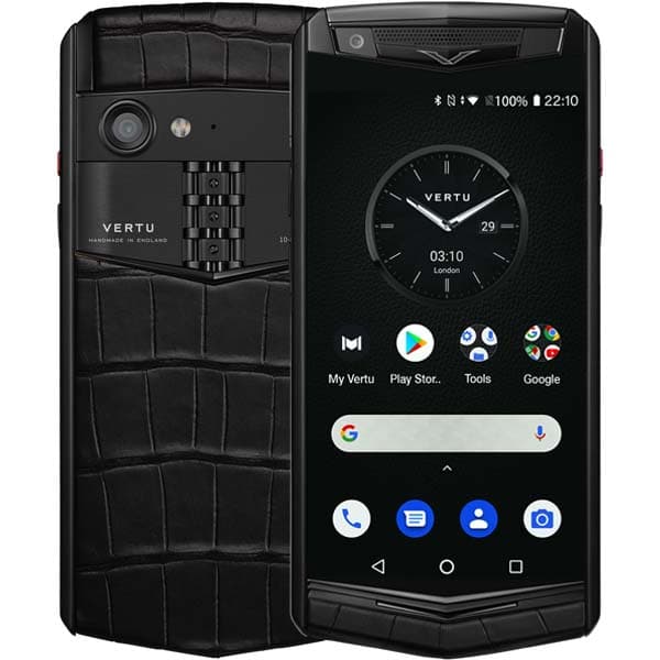 Vertu Aster P Gothic Alligator Iron Black