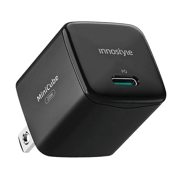 Củ sạc nhanh siêu nhỏ 20W Innostyle Ultra Minicube (IMC20PD) cũ màu đen - ảnh 1
