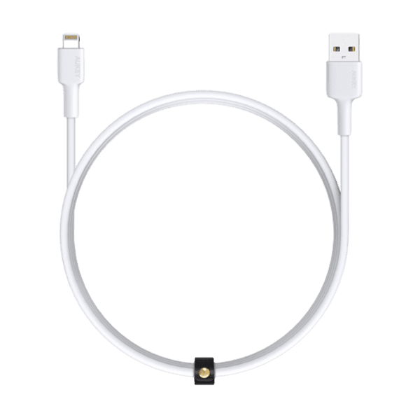 Cáp sạc Aukey A-Lightning MFi CB-BAL7 0.9m cũ màu trắng - ảnh 1