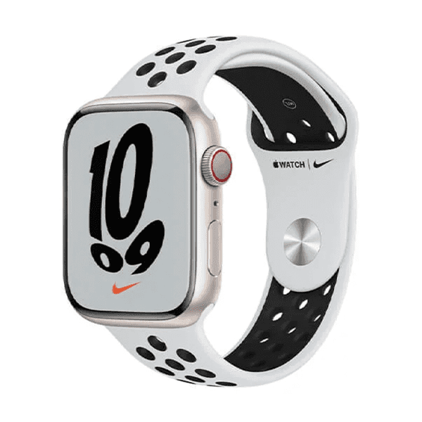 Apple Watch Nike Series 7 41mm (4G) Viền nhôm - Dây cao su | Chính Hãng VN/A-Màu trắng