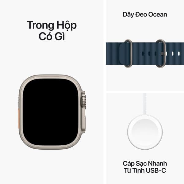Apple Watch Ultra 2 49mm (LTE) Viền Titan - Dây Ocean - ảnh 9