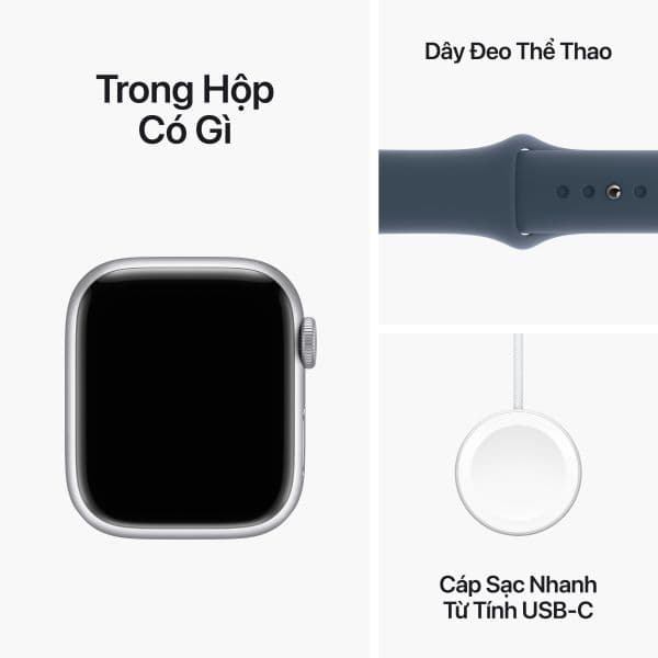 Apple Watch Series 9 45mm (GPS) Viền nhôm - Dây cao su size S/M - ảnh 6