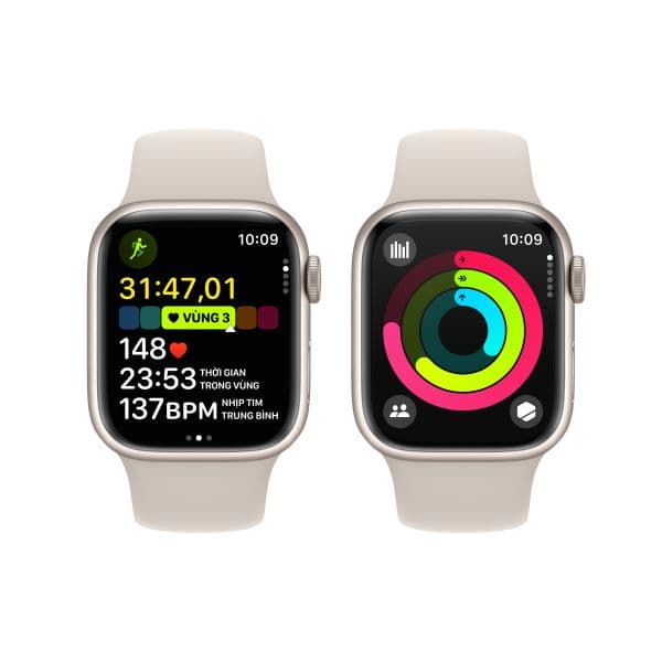 Apple Watch Series 9 45mm (GPS) Viền nhôm - Dây cao su size M/L - ảnh 5