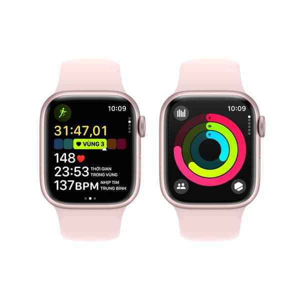 Apple Watch Series 9 41mm (LTE) Viền nhôm - Dây cao su size S/M - ảnh 5