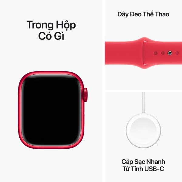 Apple Watch Series 9 45mm (LTE) Viền nhôm - Dây cao su size S/M - ảnh 6