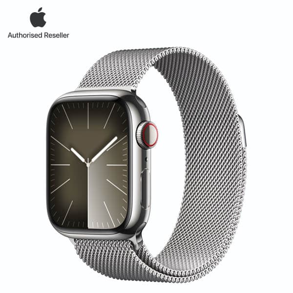 Apple Watch Series 9 41mm (LTE) Viền thép không gỉ - Dây Milanese