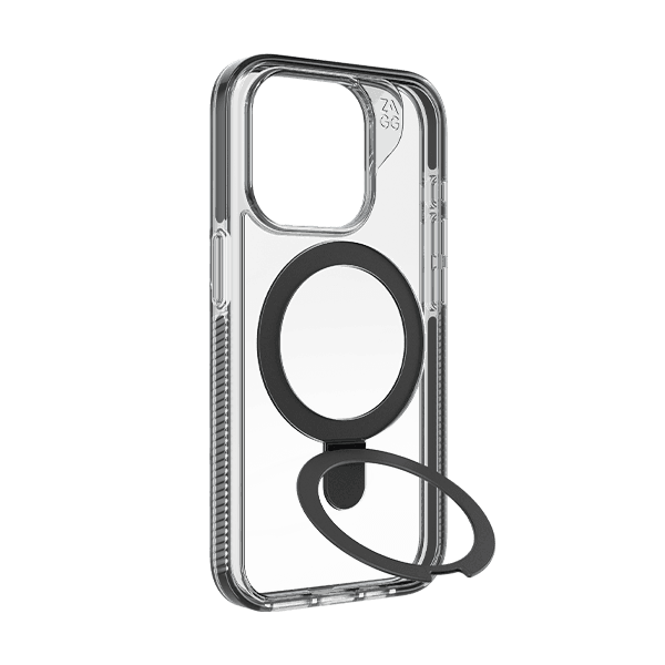 Ốp lưng iPhone 15 Pro Max ZAGG Santa Cruz Kick Stand trong đen