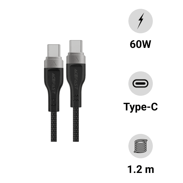 Cáp sạc Acefast USB-C to USB-C Magnetic 1.2m C11-03