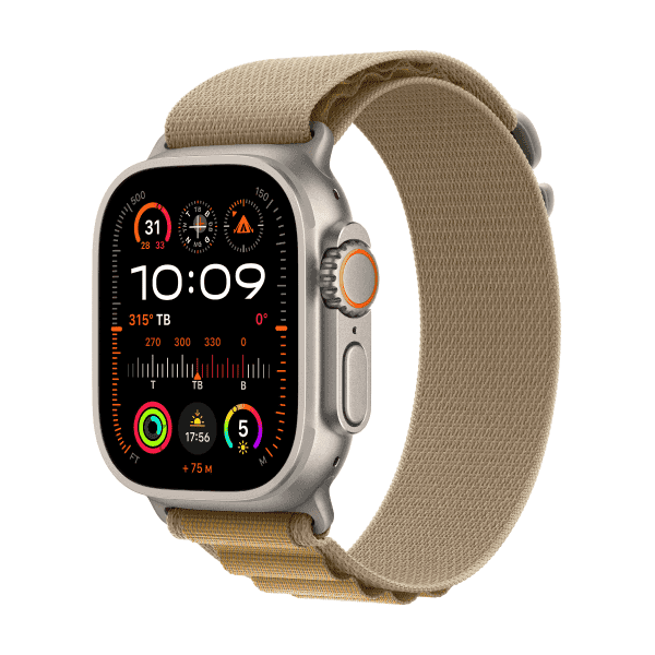 Apple Watch Ultra 2 (2024) 49mm (LTE) Viền Titan - Dây Alpine size M - ảnh 1