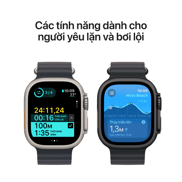 Apple Watch Ultra 2 (2024) 49mm (LTE) Viền Titan - Dây Alpine size M - ảnh 5