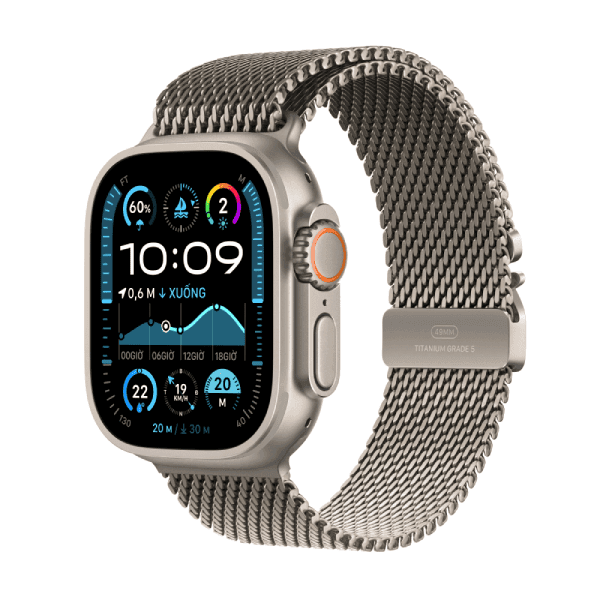 Apple Watch Ultra 2 (2024) 49mm (LTE) Viền Titan - Dây Milanese S - ảnh 1