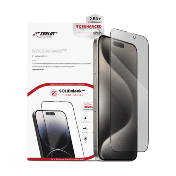 Dán cường lực iPhone 15 Pro Max Zeelot Chống nhìn trộm