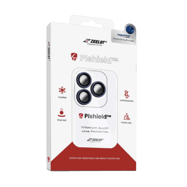 Dán cường lực camera iPhone 15 Pro/15 Pro Max Zeelot Pishield - ảnh 1