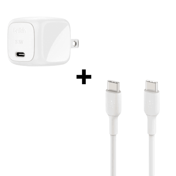 Bộ Combo cáp sạc Belkin 30W Type C-C màu trắng