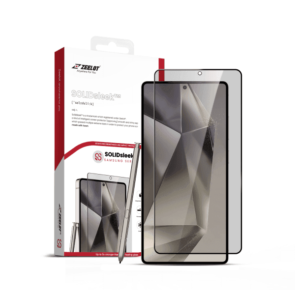 Dán kính cường lực Samsung Galaxy S25 Ultra Zeelot Solidsleek 2.5D Chống nhìn trộm - ảnh 1
