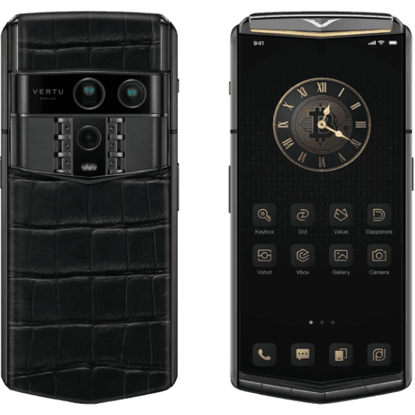 Vertu Agent Q Black Premium Set Tri Gold Accent Iron Black Alli 1TB - ảnh 1