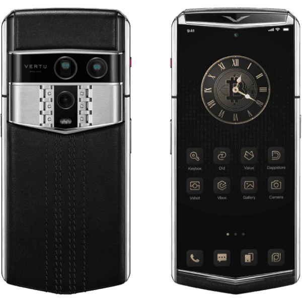 Vertu Agent Q Silver Regular Set Black Quilted Stitch (Pure Black) Calf 1TB - ảnh 1