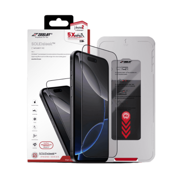 Dán kính cường lực iPhone 17 Pro Zeelot SOLIDSleek 2.5D (360°) Chống nhìn trộm