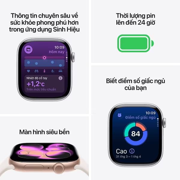 Apple Watch Series 11 46mm (GPS) Viền nhôm - Dây cao su S/M - ảnh 3