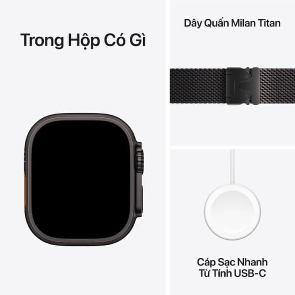 Apple Watch Ultra 3 (2025) 49mm (5G) Viền Titan - Dây Milanese - ảnh 7