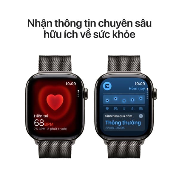Apple Watch Series 11 42mm (5G) Viền titan - Dây milanese - ảnh 5
