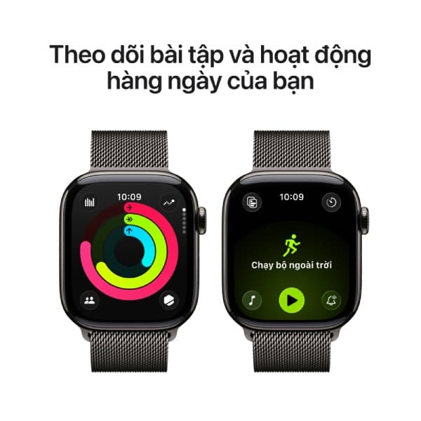 Apple Watch Series 11 46mm (5G) Viền titan - Dây milanese - ảnh 4