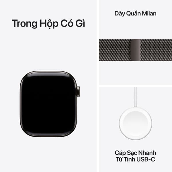 Apple Watch Series 11 46mm (5G) Viền titan - Dây milanese - ảnh 7