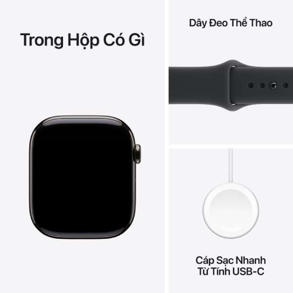 Apple Watch Series 11 42mm (5G) Viền titan - Dây cao su S/M - ảnh 8