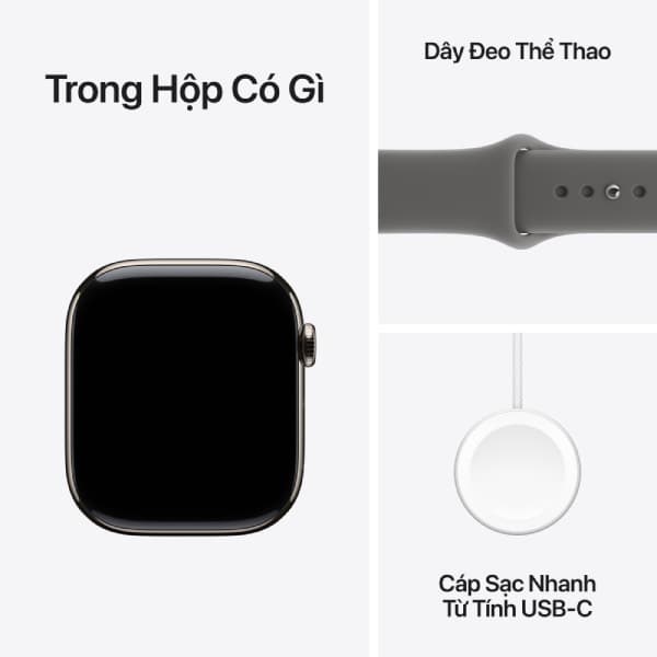 Apple Watch Series 11 42mm (5G) Viền titan - Dây cao su M/L - ảnh 8